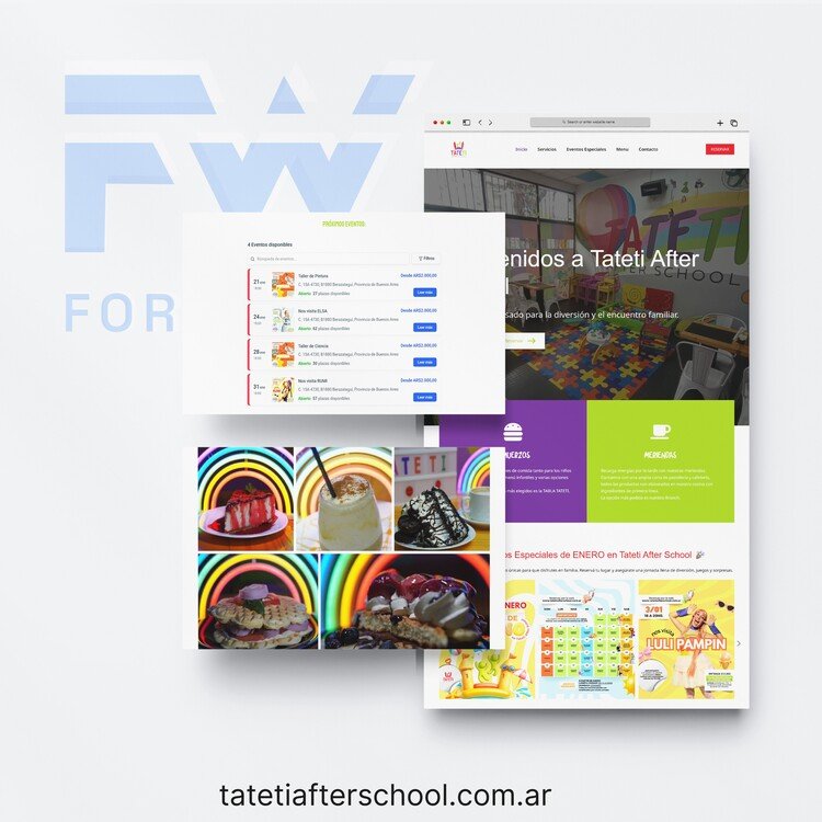 Projecto Web de Reservas Tateti After School realizado por Forge Web