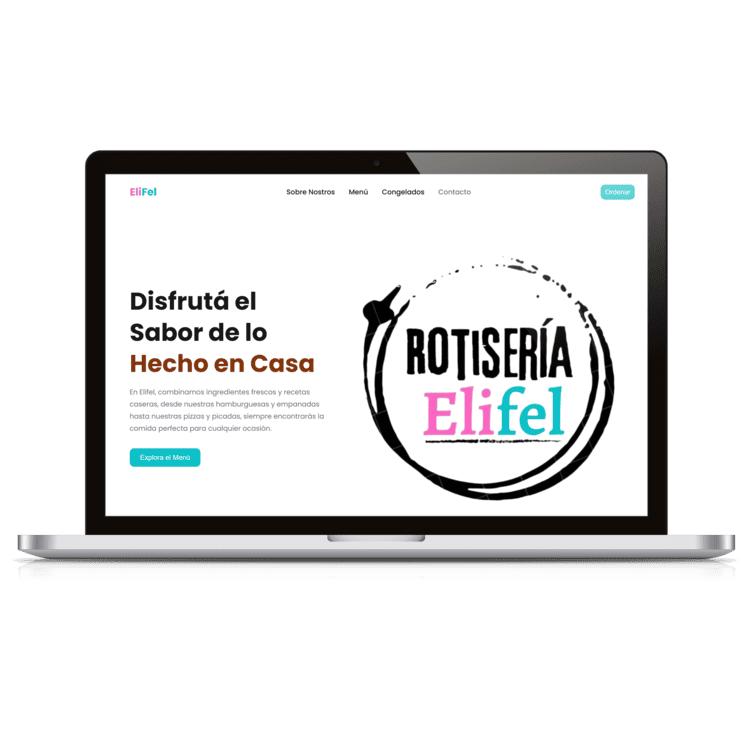 Proyecto web Rotiseria Elifel diseñado por Forge Web